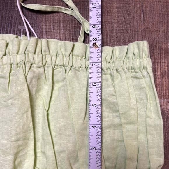 Maison Essentiele Womens Gathered Cami L Aloe Gel Adjustable Cotton Linen Summer - Picture 4 of 9